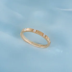 Thin   Brushed   Diamond   Band